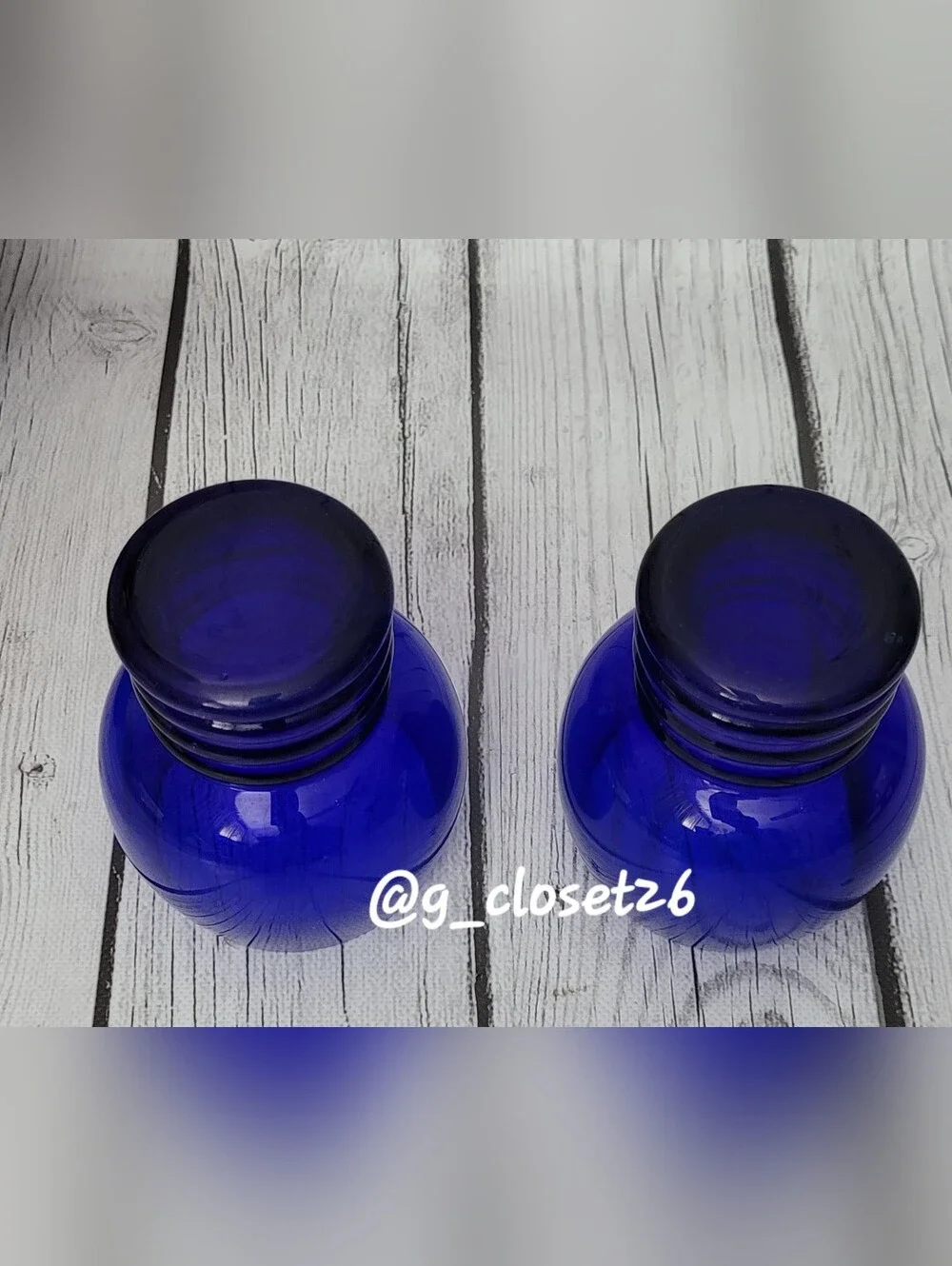 Vintage 10 Oz Flat Tumbler Shaeffer Cobalt Blue - Set of 2